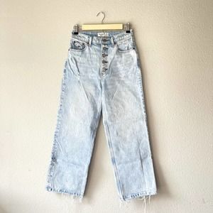 Abercrombie & Fitch Ultra High Rise Crop Wide Leg Jeans Size 27